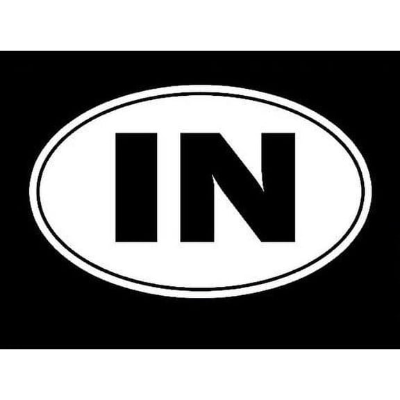 Indiana Hoosier State Tourism Logo Decal Sticker - White Vinyl Decal for Cars, Macbooks, and Other Laptops
