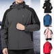 thumbnail image 2 of Traje de montañismo 3 en 1 para hombre y mujer, chaquetas con capucha cortavientos impermeables desmontables, invierno, 2 of 5