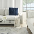 thumbnail image 3 of Plush Navy Shag Accent Throw Pillow, 3 of 5
