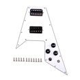 thumbnail image 4 of BESTYASH 1Set Electric Guitar Pickguard White 3 Ply Scratch Plate Prewired with 3 Way Switch Knobs, 4 of 8
