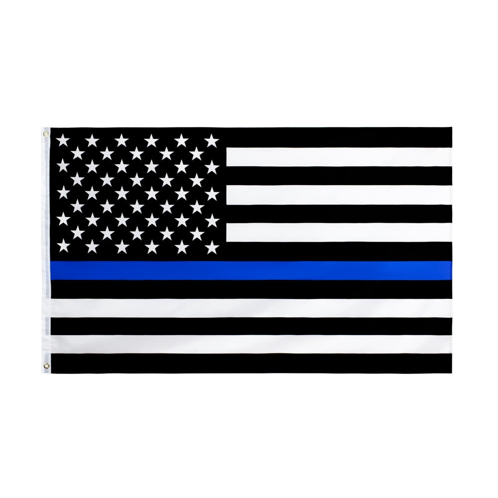3x5 3'x5' Wholesale State of Texas Police Blue Line Back Blue 2 Flags Combo 