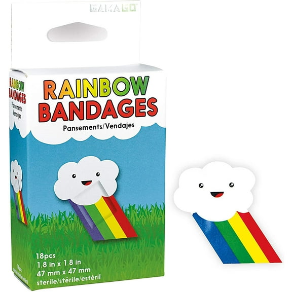 Rainbow Adhesive Bandages (Pack of 18)