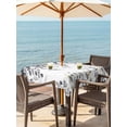 thumbnail image 2 of Grey Eucalyptus Outdoor Tablecloth - 54x54 Inch Square Dining Table Cover, Watercolor Spring Weeping Botanical Waterproof Outdoor Table Cloth with Umbrella Hole & Zipper for Picnic/Patio/Party, 2 of 7