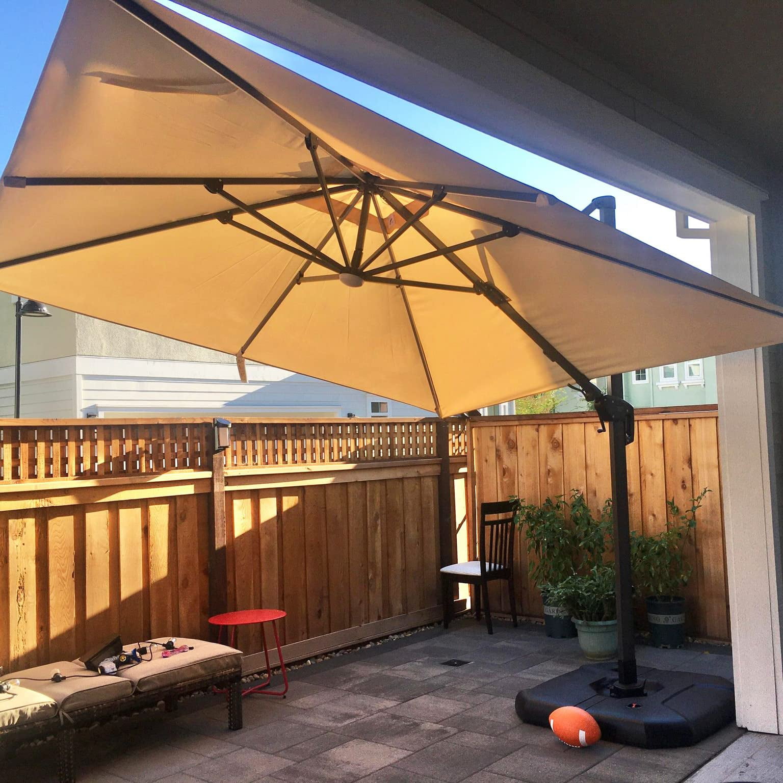 Purple Leaf 10ft Cantilever Patio Umbrella, 360 Rotation Purple Leaf 10ft Cantilever Patio Umbrella, 360 Rotation