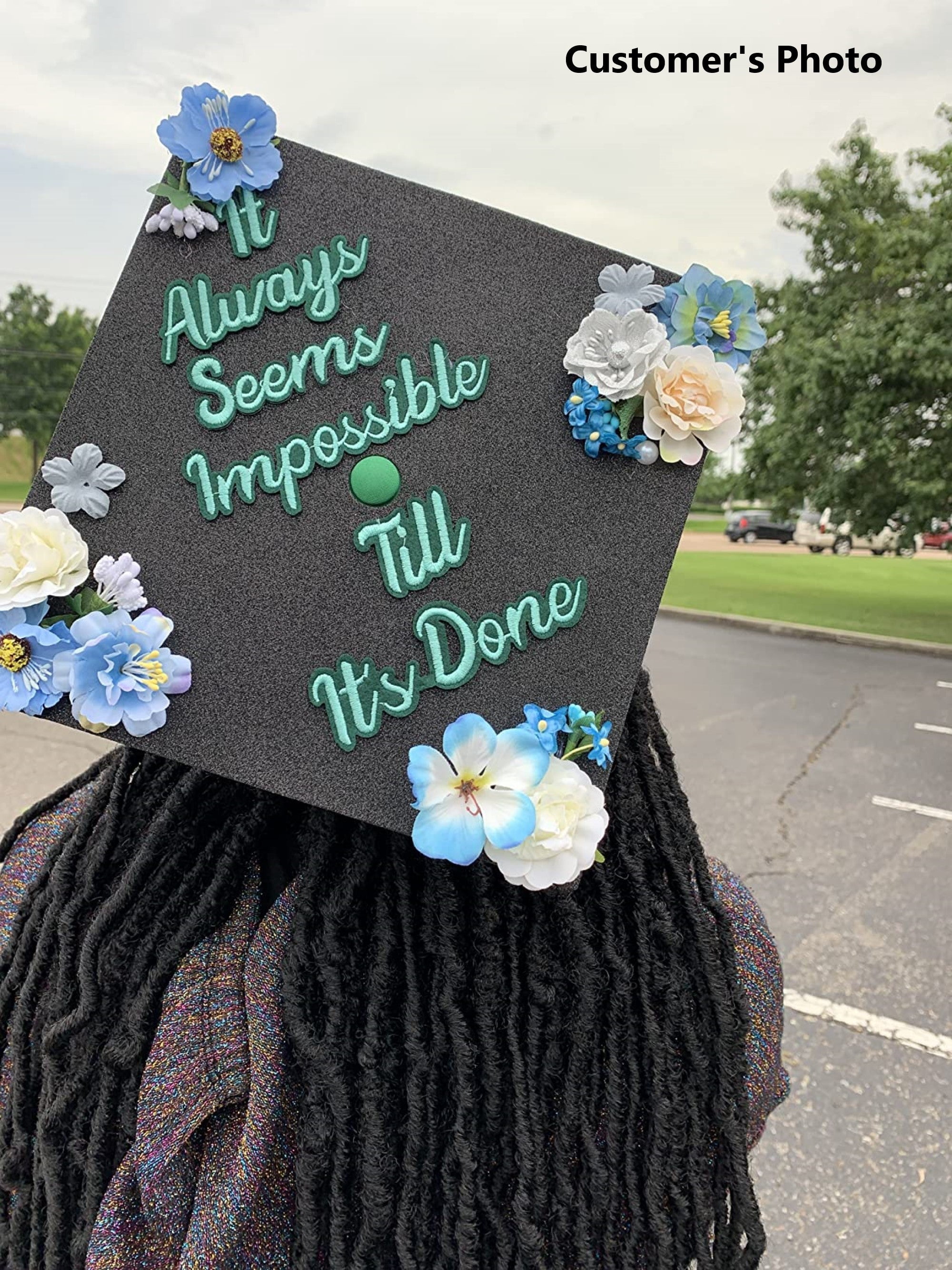 Handmade Graduation Cap Topper, Graduation Cap Decorations, It Always Seem Impossible