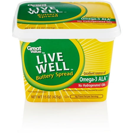 Great Value Cardio Choice Buttery Spread, 15 oz