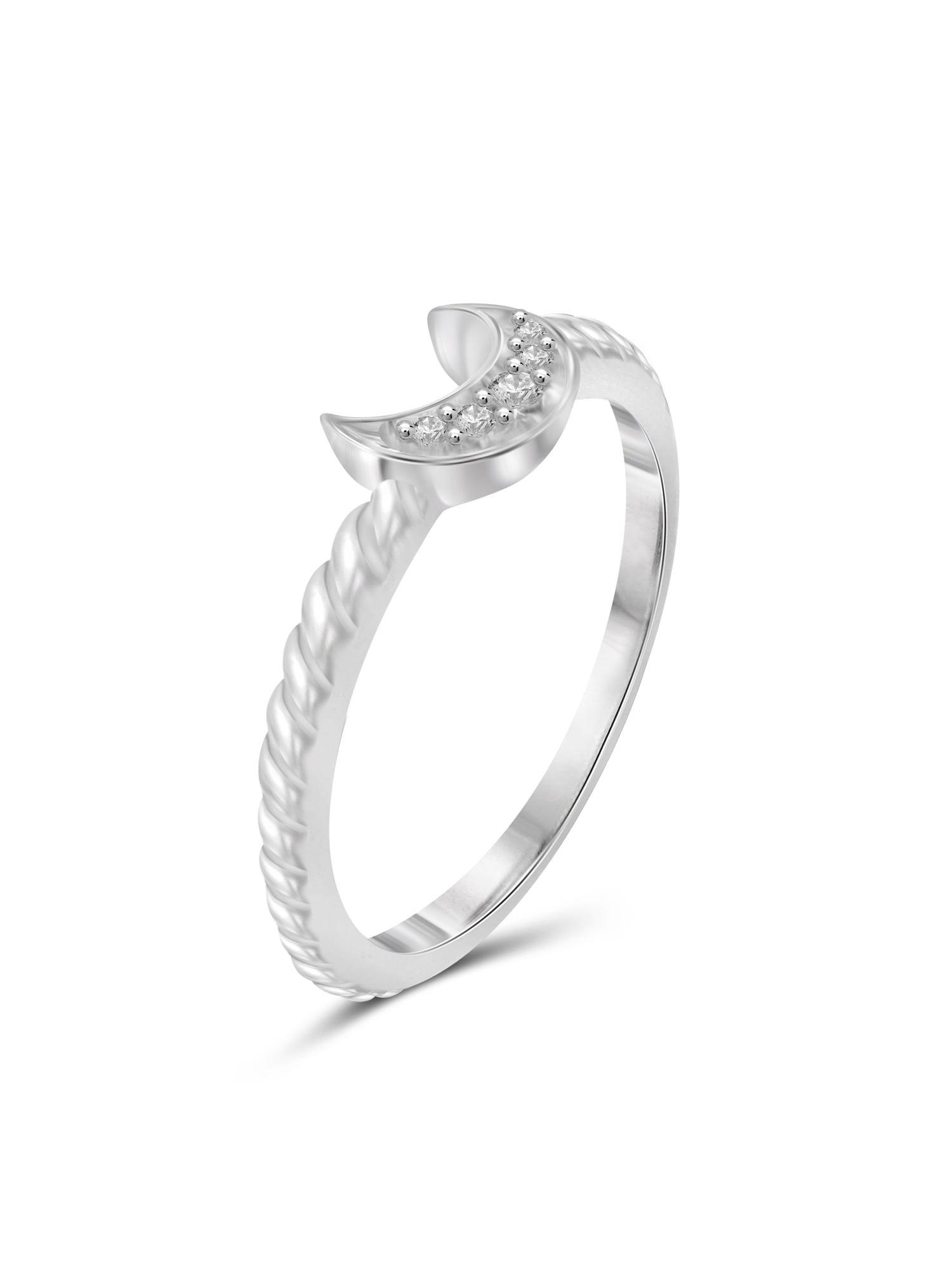 JewelersClub Diamond Rings for Women – Accent White Diamond Ring Jewelry– Sterling Silver Bands for Women –– Ring by JewelersClub