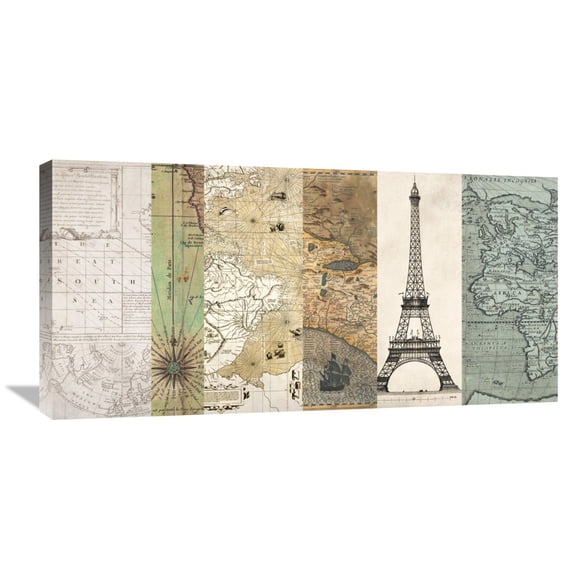 Global Gallery Joannoo,'Cahiers de voyage I' Stretched Canvas Artwork