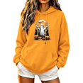 thumbnail image 2 of Molidfa Womens Retro Ghost Hoodie Pumpkin Patch Graphic Oversized Pullover Sweatshirt, 2 of 5