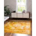 thumbnail image 2 of Unique Loom 3141499 6 x 6 ft. Salle Garnier Sofia Square Rug, Orange, 2 of 2