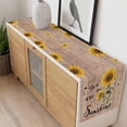 thumbnail image 4 of Wood Sunflowers Table Runner - 70 Inch Long, Kitchen Dining Table Runner Dresser Scarves, Vintage Garden Floral Bees Farmhouse Farmhouse Decor for Coffee Tables Wedding Party Banquet, 4 of 8
