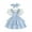Blue, variant on Elippeo Baby Girls Dress Set 3 6 12 18 24 Months  Short Sleeve Romper with Layered Suspender Dress and Headband Summer Outfit