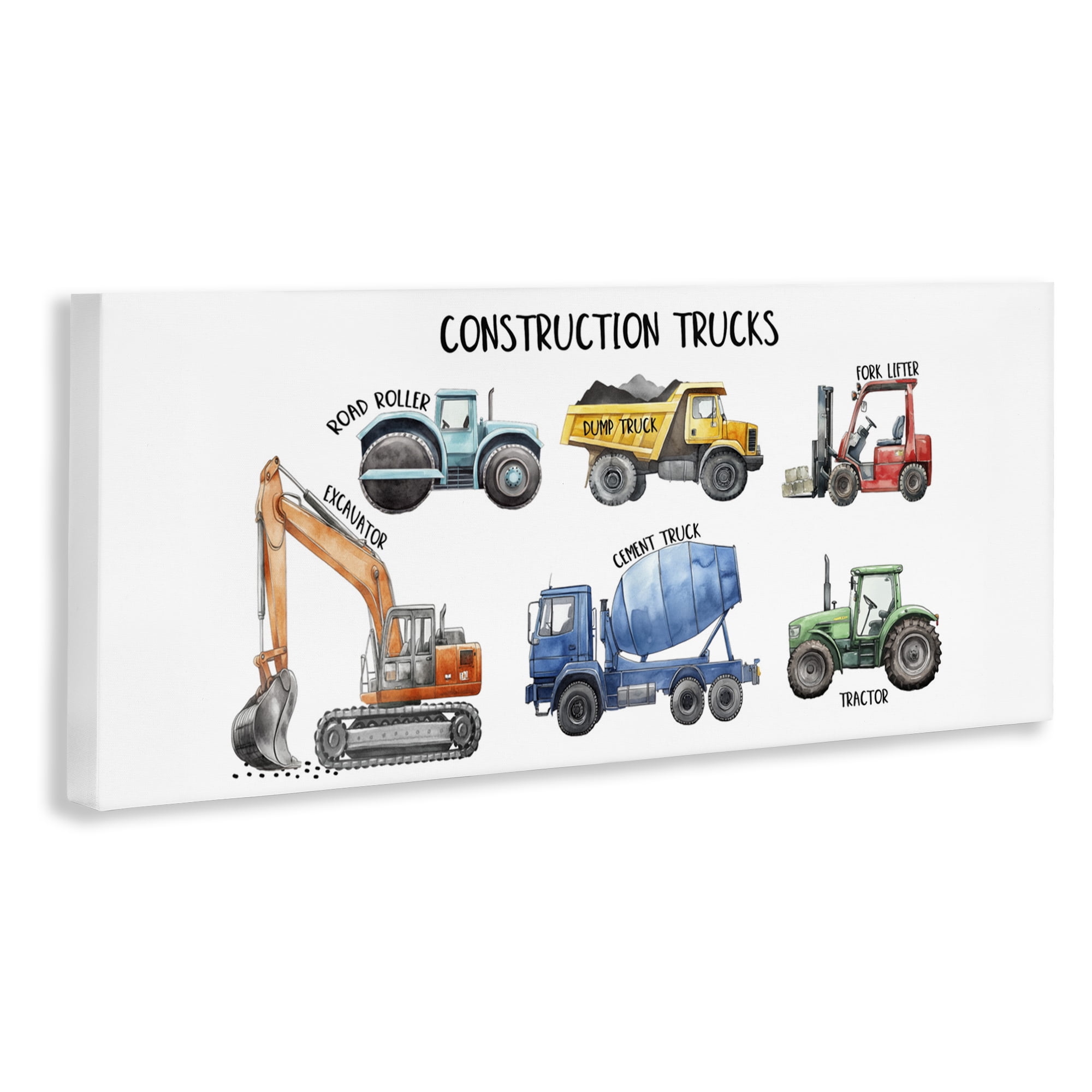 Stupell Industries Industrial Construction Trucks Canvas Wall Art, design by Christine Simpson Art