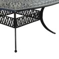 thumbnail image 5 of Benjara Arbor 64 Inch Outdoor Dining Table, Square, Aluminum, Tulip Design, Black, 5 of 6