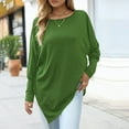 thumbnail image 4 of Birdeem Blouse Mode Décontractée Col Rond Manches Longues Confortable Couleur Unie pour Femmes, 4 of 7