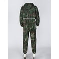 thumbnail image 3 of Raenseen Men's One Piece Jumpsuit Reflective Rainseal Waterproof Windproof Hooded Coverall Rain Coat Camouflage 175/XL, 3 of 8