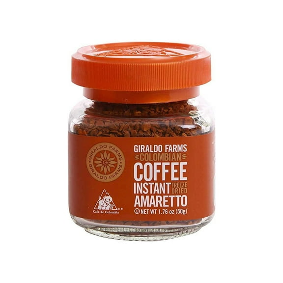 Giraldo Farms Amaretto Colombian Instant Freeze Dried Coffee, 1.76 Oz.