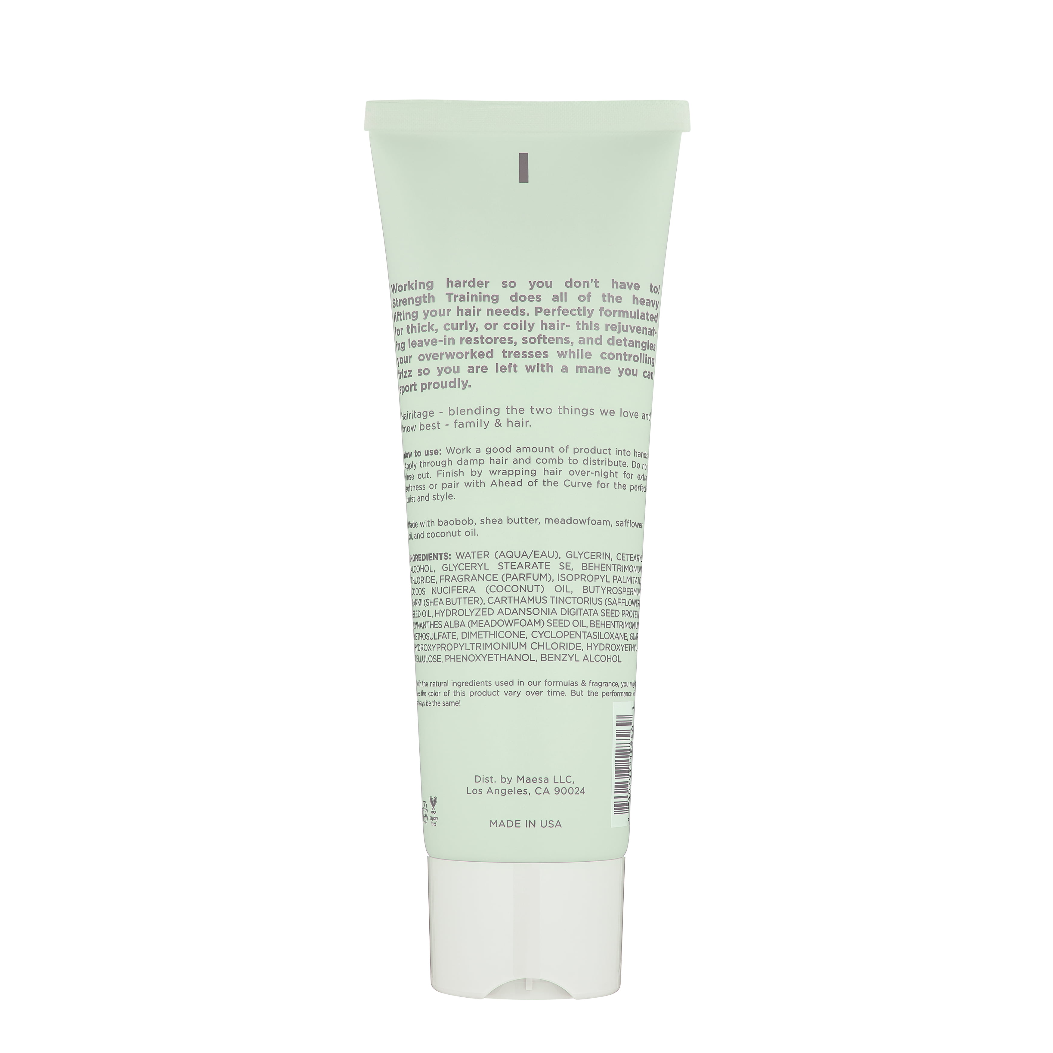 Hairitage Strength Training Leavein Conditioner, Frizz Ease Daily Nourishment, Detangler with Coconu(图2) Hairitage Strength Training Leavein Conditioner, Frizz Ease Daily Nourishment, Detangler with Coconu(图2)