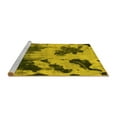 thumbnail image 2 of Ahgly Company Machine Washable Indoor Round Abstract Yellow Modern Area Rugs, 7' Round, 2 of 4