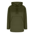 thumbnail image 5 of Womens Long Hoodies Fleece Lined Sweatshirts, Pullover Outwear Long Sleeve with Pocket, Fall Winter Outfits, 5 of 7
