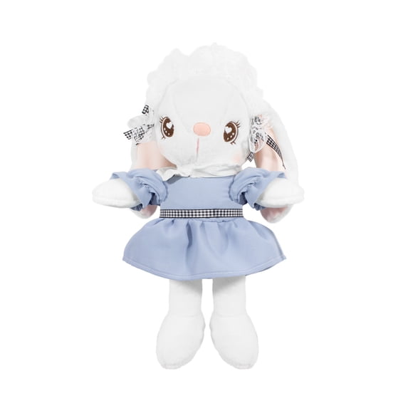 Conejo De Peluche Suave Con Vestido Azul Rabbit Bunny