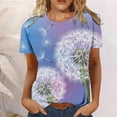 thumbnail image 2 of Camisas Awdenio para mujer, liquidación, blusas de moda para tallas pequeñas, estampadas, mangas 3/4, cuello redondo, blusas casuales, ofertas, 2 of 6