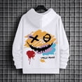 thumbnail image 4 of XIAOCHA Men's Pullover Hoodie Graffiti Print Sweatshirts Daily Hooded Sweatshirt, White, Sizes XXXL, 4 of 5