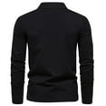 thumbnail image 4 of AherBiu Plus Size Button down Shirts Long Sleeve Lapel Collar Lightweight Pullover Solid Color Casual Basic Shirt Tops, 4 of 4