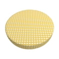 thumbnail image 1 of Easygdp Yellow Gingham Print Easy To Install Bar Stool Covers&Stool Covers Round&Elastic Stool Cover, Barstool Covers,Washable&Bottom With Elastic Edge-14 inch, 1 of 7