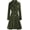 Army green, variant on Women's Double-Breasted Pea Coat - Lapel Collar, A-Line Cut, with Pockets & Lining