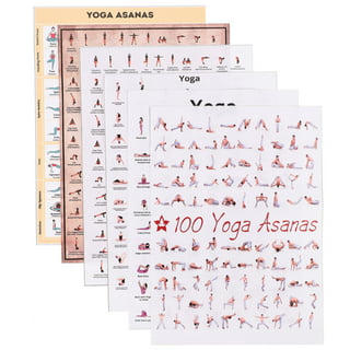 Pilates Workout White Chart Poster Canvas Prints Yoga Room Wall
