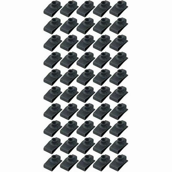 Allstar Body Bolt Clips - 1/4-20 in Threads - Steel - Black Oxide - Set of 50