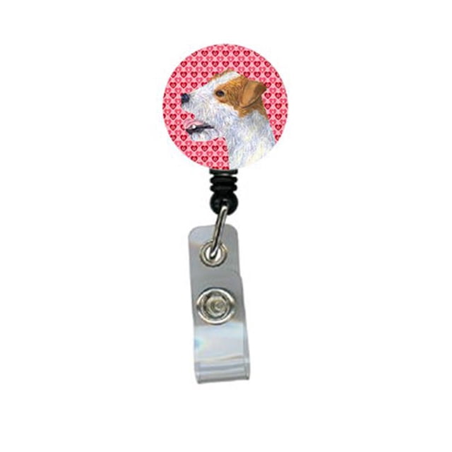 Jack Russell Terrier Retractable Badge Reel Or Id Holder With Clip