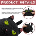 thumbnail image 2 of Squishy Fidget Sensory Stress Juguetes en forma de gato para niños, adultos, adolescentes, niños, descompresión, alivio del apretón, juguetes calmantes para niños y adultos, alivio de la ansiedad (neg, 2 of 5