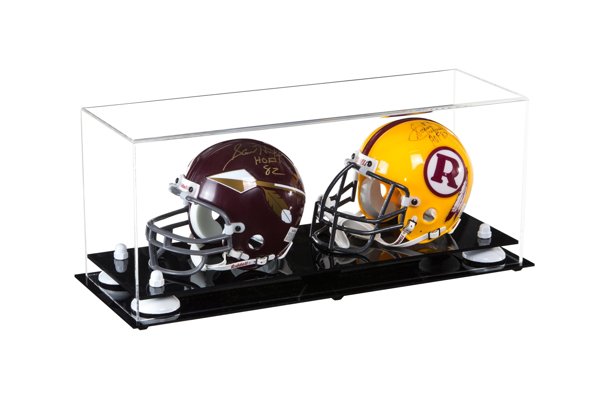 2 Mini Football Helmet Display Case (not full size) Better Display