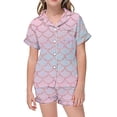 thumbnail image 1 of Luvoko Mode Enfant Imprimé Bouton Bas Col Rabattu Manches Courtes Haut Shorts Ensemble Pyjama Robe Lapin pour Filles Couverture Tout-Petit Robe 4t Fille Robe Rose Douce Robe Filles Robe Enfants Fermeture Éclair Robes, 1 of 4