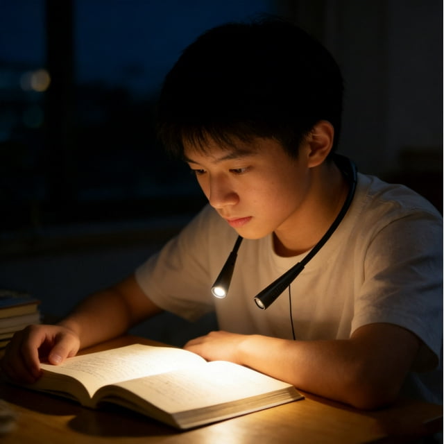 SokhugLED Rechargeable Neck Reading Light, Suitable for Reading Books with 4 Color Temperatures, 90 Hour Long-Lasting Recharging Lamp, Ergonomic, Suitable for Reading, Weaving, and Repairing