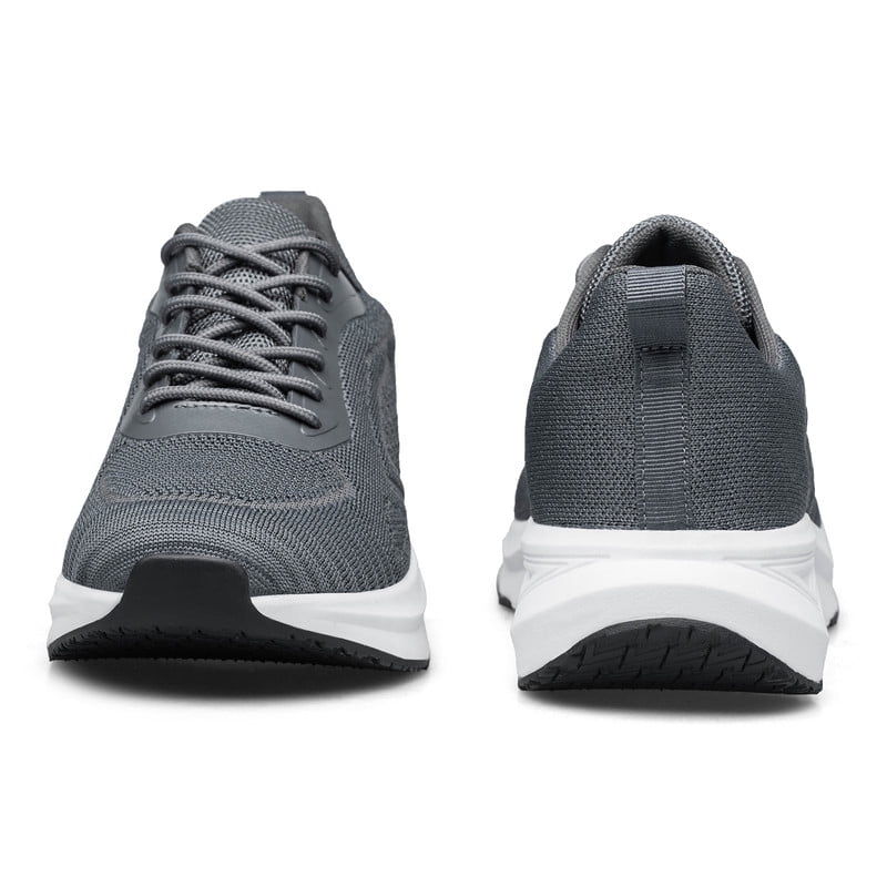 YHOON Men's Comfortable Walking Shoes Lightweight Breathable Tennis Non Slip Athletic Workout Training Sneakers Dark Grey Size 8