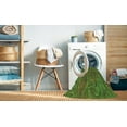 thumbnail image 2 of Ahgly Company Machine Washable Indoor Square Transitional Green Area Rugs, 4' Square, 2 of 7