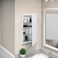 thumbnail image 4 of American Pride Recess-Mount Medicine Cabinet, 16 x 26 in., Rectangle Steel Body, Raised Panel, White, 4 of 6
