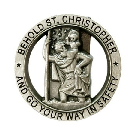 Saint Christopher Medal for Car Auto Car Sun Visor Clip Xmas Stocking Stuffer