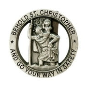 Whoamigo Saint Christopher Car Visor Clip - SaintChristopher Medal - Auto Visor Accessories - Driving Amulet