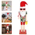 thumbnail image 6 of Gymnture Hawaiian Themed Wood Nutcracker Christmas Nutcracker Summer Nutcracker Crafts Home Decor, 6 of 11