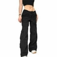 thumbnail image 4 of new y2k large pocket overalls fashion solid color low waist trousers women's street loose pants-As photo shows_n-L, 4 of 7