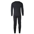 thumbnail image 3 of Men's Soft Thermal Underwear Set Fleece Lined, Black 3XL, 1 Set, 3 of 3