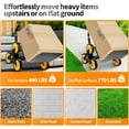 thumbnail image 6 of Stair Climbing Dolly, Upgraded Heavy-Duty Stair Climber Hand Truck 770 Lbs Capacity, Foldable Cart for Stairs with 13.8" x 11.6" Nose Plate, 6 Wheels and 2 Ropes for Home,Office or Shopping, 6 of 8