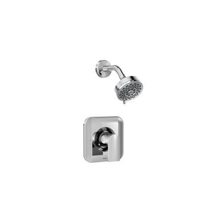 Valve Train Package - Moen T2472EP Genta Pressure Balanced Shower Trim Package with Multi Function Shower Head - Less Valve