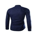 thumbnail image 4 of Men‘s Slim Fit Shirt Long Sleeve Button Down Tops Solid Color Casual Business Work  Shirts, 4 of 5