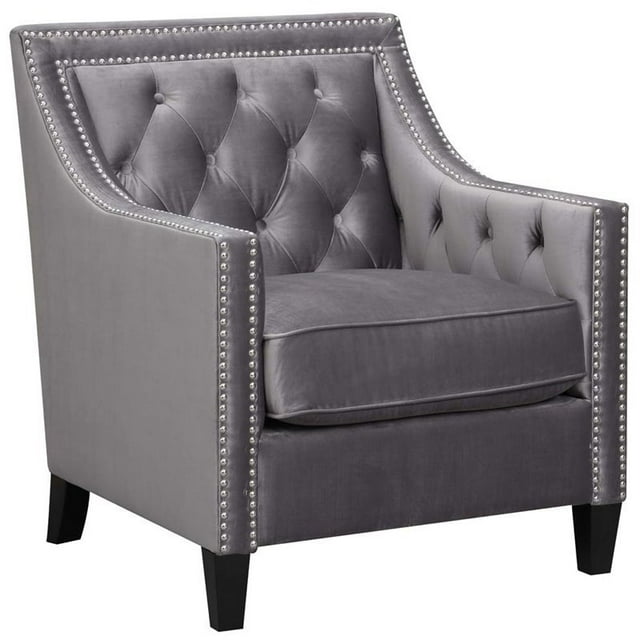 Picket House Furnishings Teagan Accent Arm Chair in Gun Metal