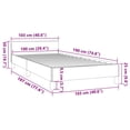 thumbnail image 2 of vidaXL Upholstered Bed Frame with Slats, No Boxspring Needed, White Faux Leather Twin Bed, 2 of 8